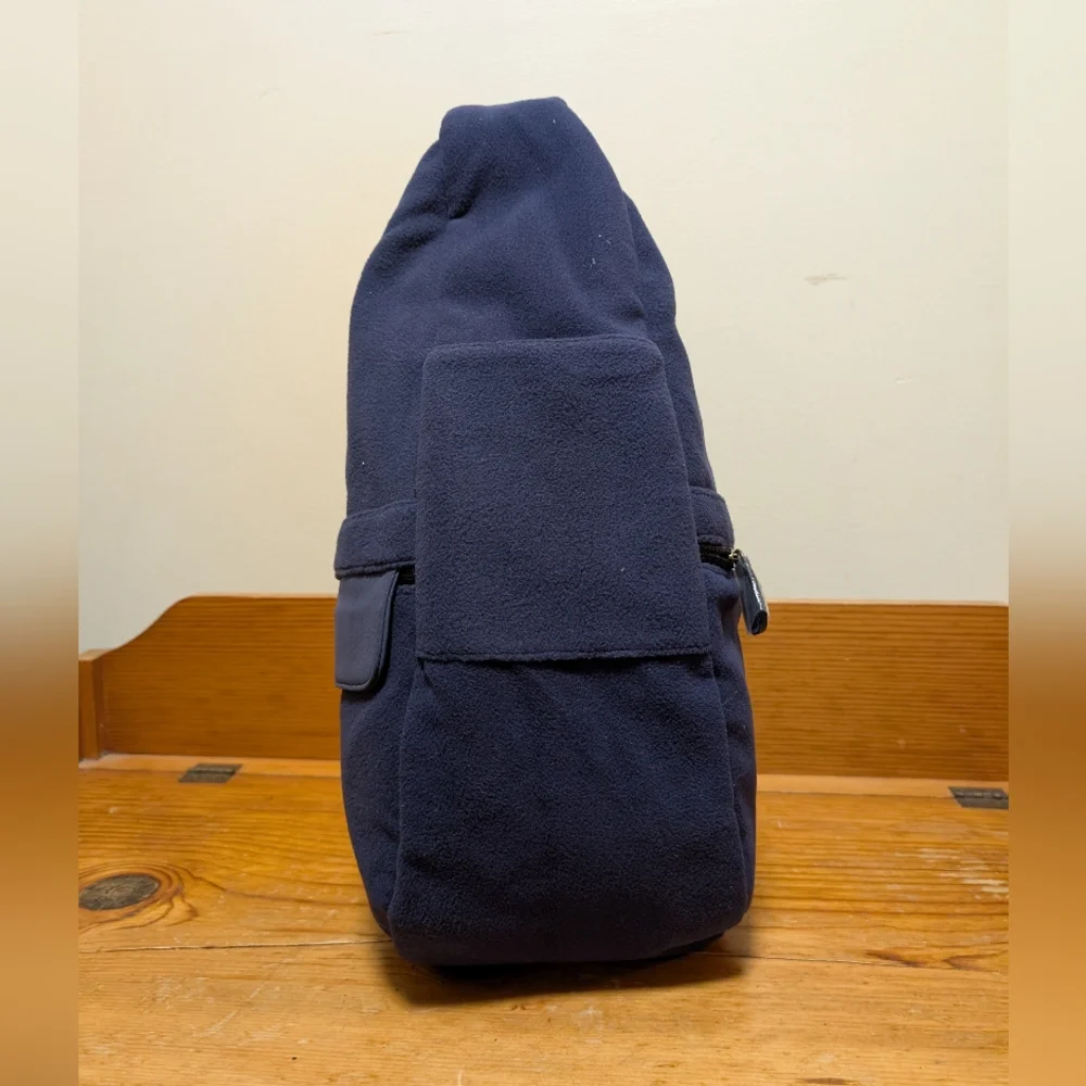 L.L.Bean AmeriBag Healthy Back Bag Fleece Sling Backpack Blue